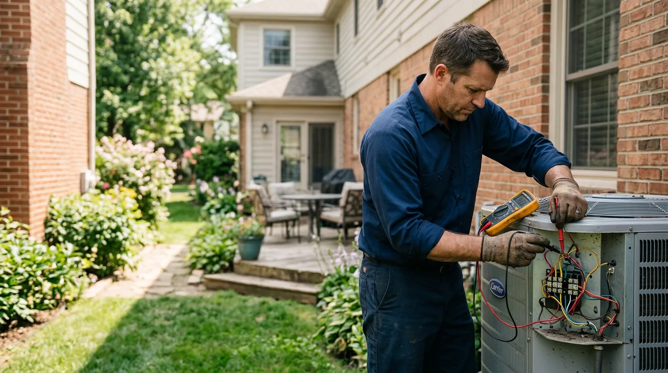 HVAC technician working near Wann, OK